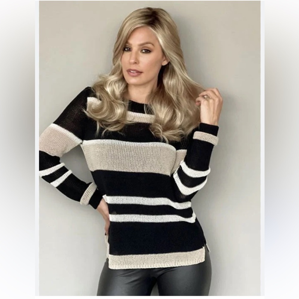 Ann Taylor Sweaters I Women's Ann Taylor Open Knit Striped Sweater